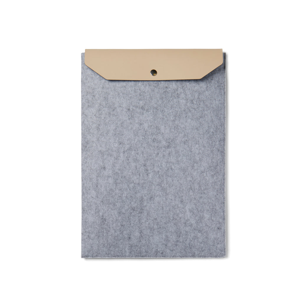 VINGA Albon GRS recycled felt 17' laptop sleeve - Grey