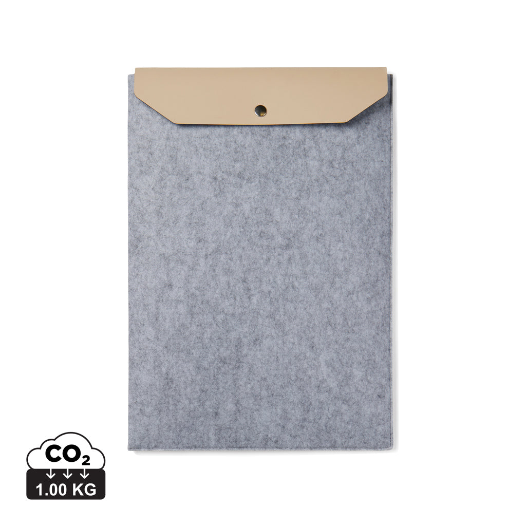 VINGA Albon GRS recycled felt 17' laptop sleeve - Grey