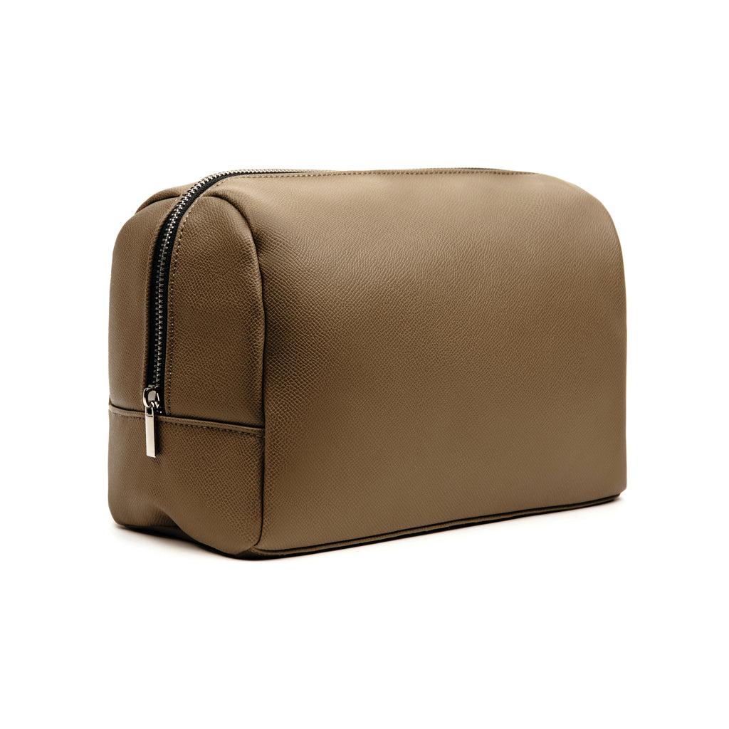 VINGA Bermond RCS recycled PU toiletry bag - Brown