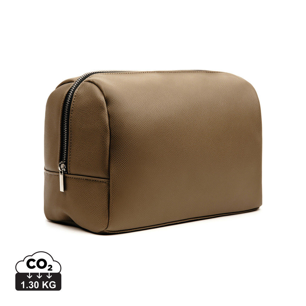 VINGA Bermond RCS recycled PU toiletry bag - Brown