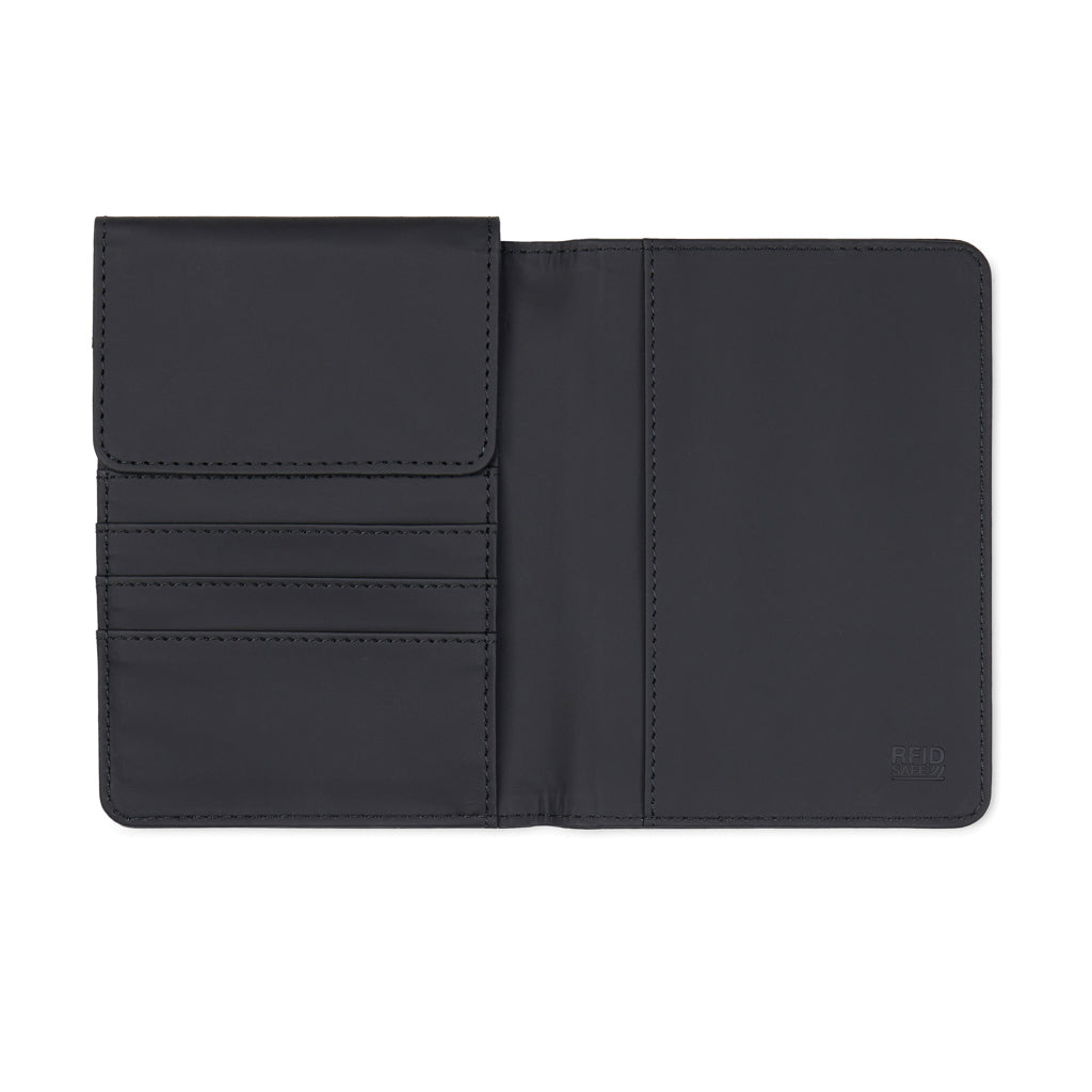 VINGA Baltimore RCS recycled polyester RFID passport cover - Black