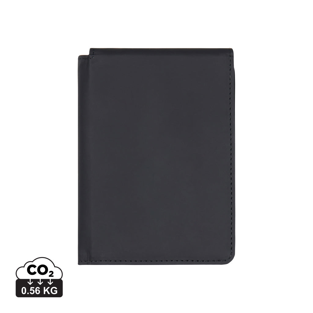 VINGA Baltimore RCS recycled polyester RFID passport cover - Black
