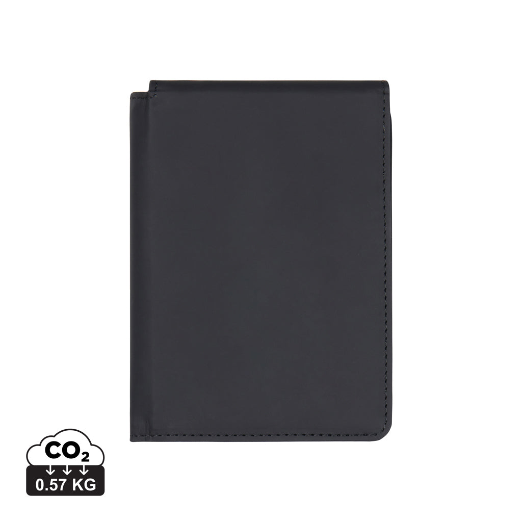 VINGA Baltimore RCS recycled polyester RFID passport cover - Black
