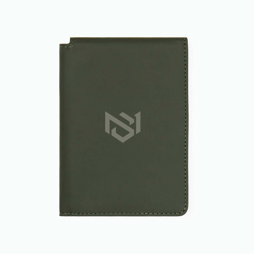 VINGA Baltimore RCS recycled polyester RFID passport cover - Green