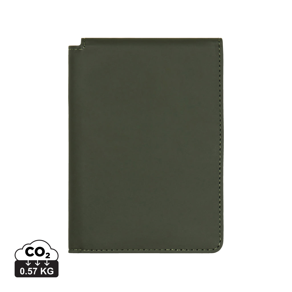 VINGA Baltimore RCS recycled polyester RFID passport cover - Green