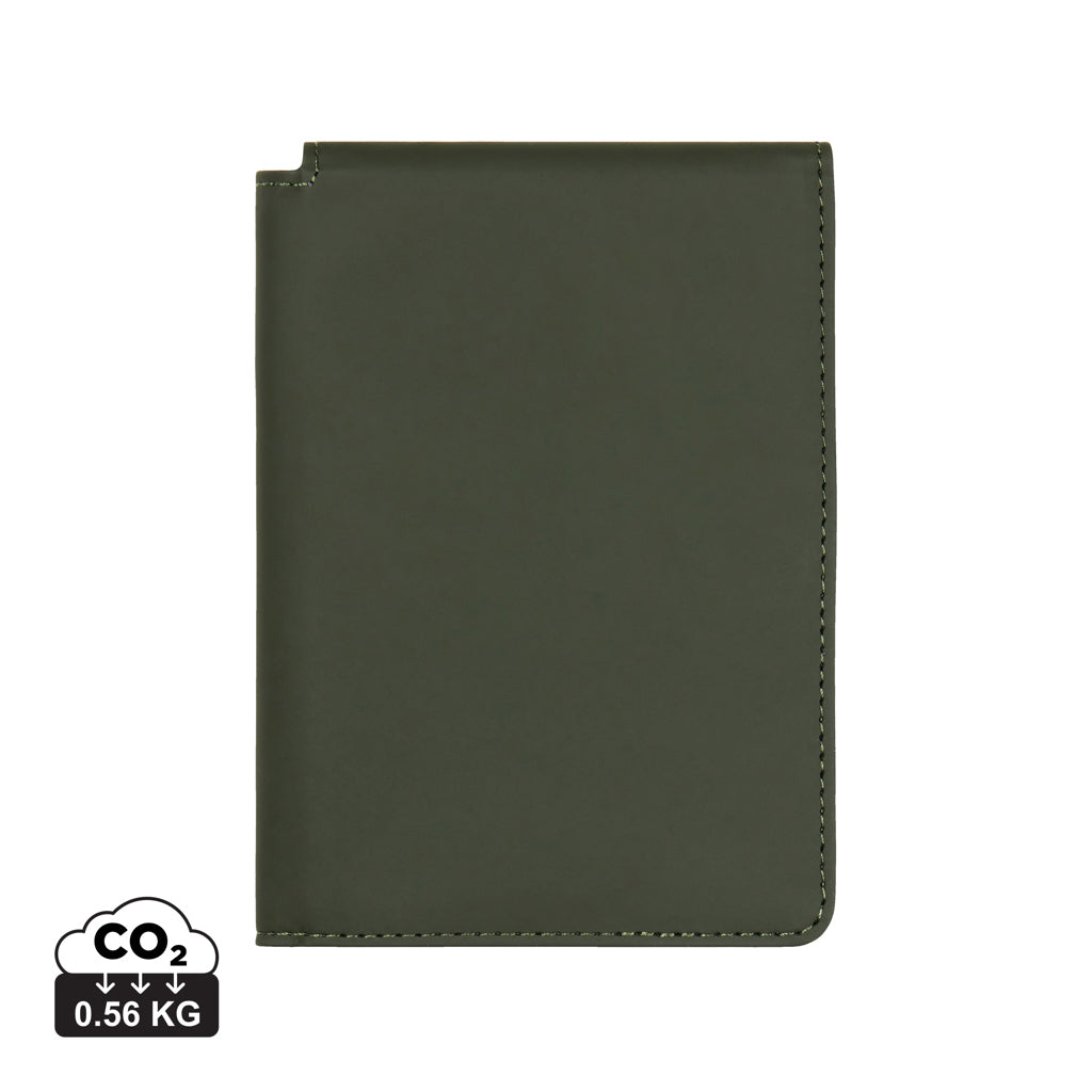 VINGA Baltimore RCS recycled polyester RFID passport cover - Green