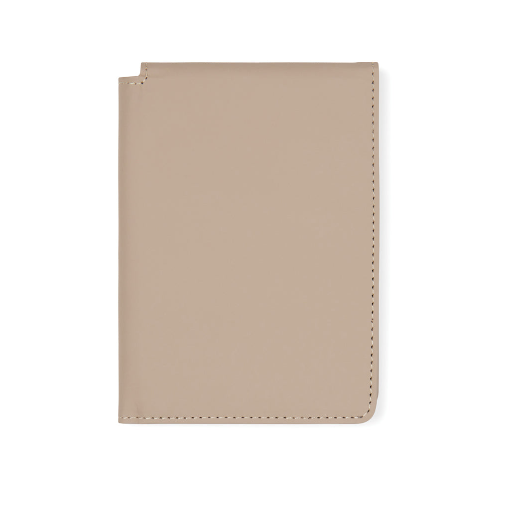 VINGA Baltimore RCS recycled polyester RFID passport cover - Greige