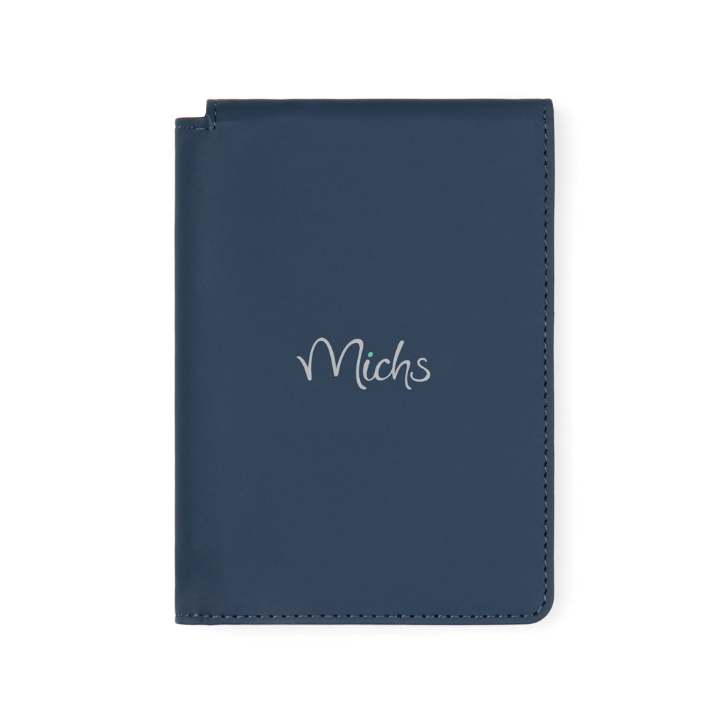 VINGA Baltimore RCS recycled polyester RFID passport cover - Navy