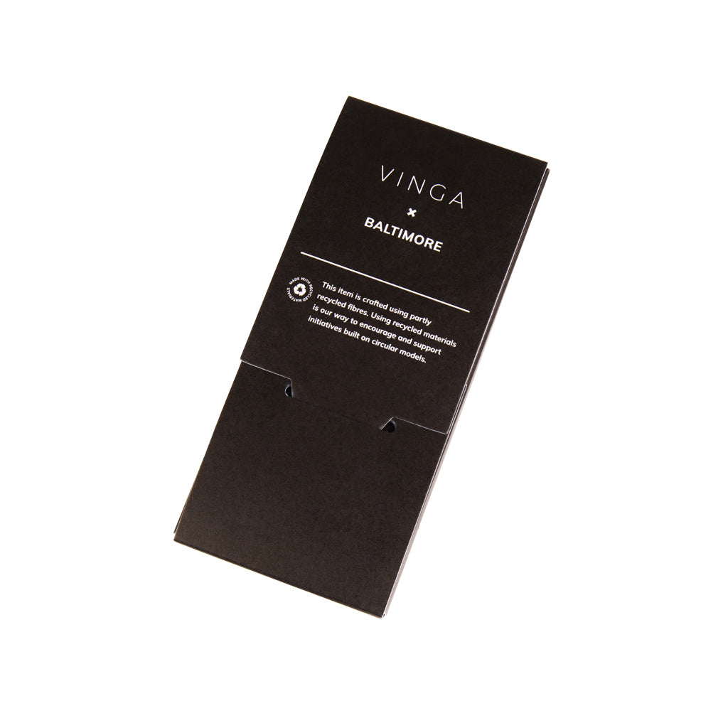 VINGA Baltimore RCS recycled polyester luggage tag - Black
