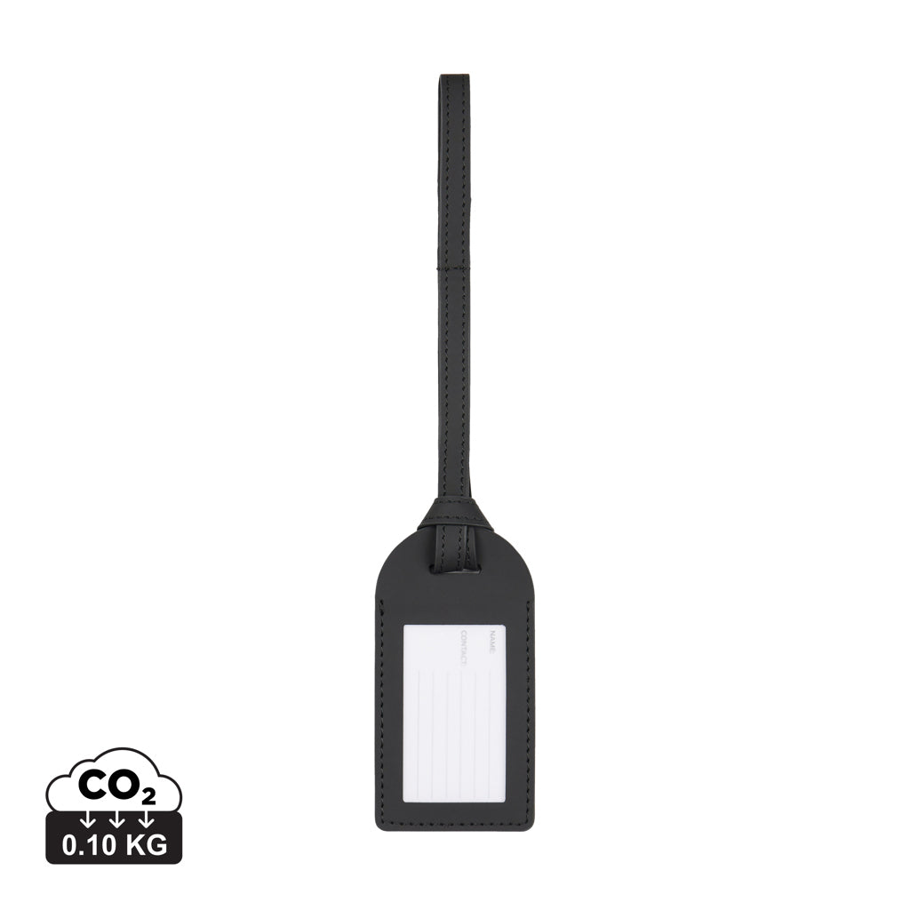 VINGA Baltimore RCS recycled polyester luggage tag - Black