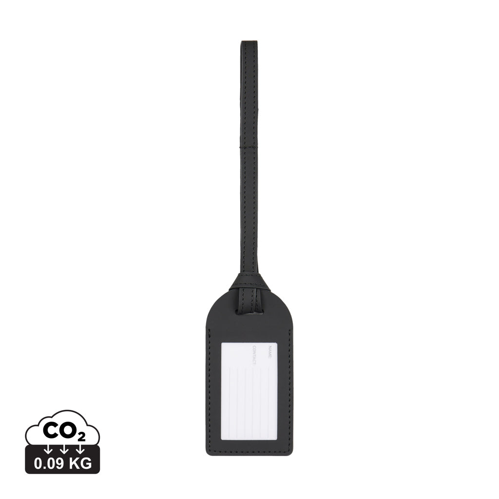 VINGA Baltimore RCS recycled polyester luggage tag - Black