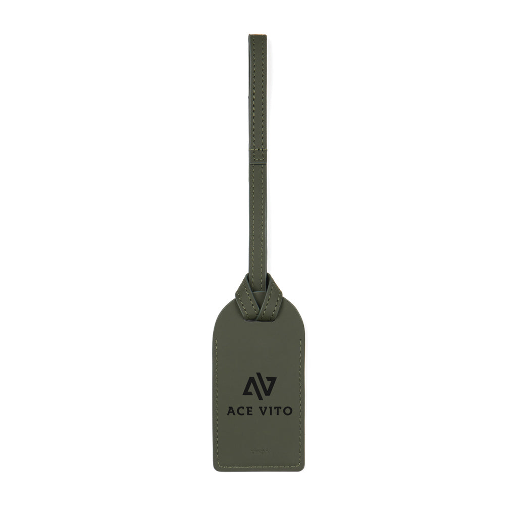 VINGA Baltimore RCS recycled polyester luggage tag - Green