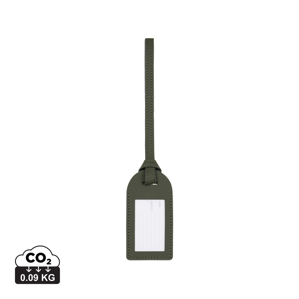 VINGA Baltimore RCS recycled polyester luggage tag - Green