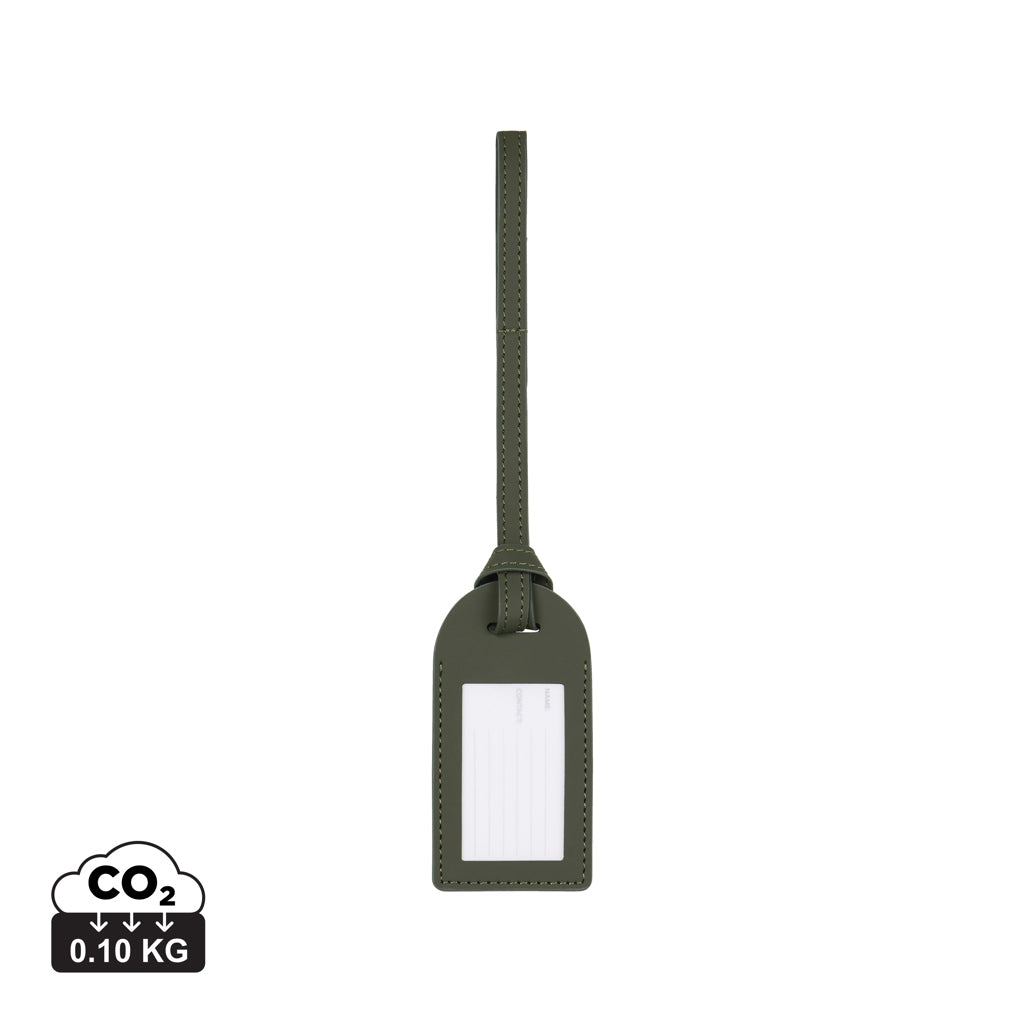 VINGA Baltimore RCS recycled polyester luggage tag - Green