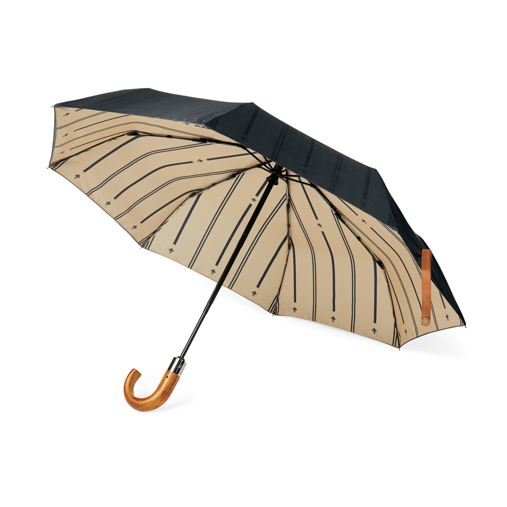 VINGA Bosler AWARE™ recycled pet 21' foldable umbrella - Black