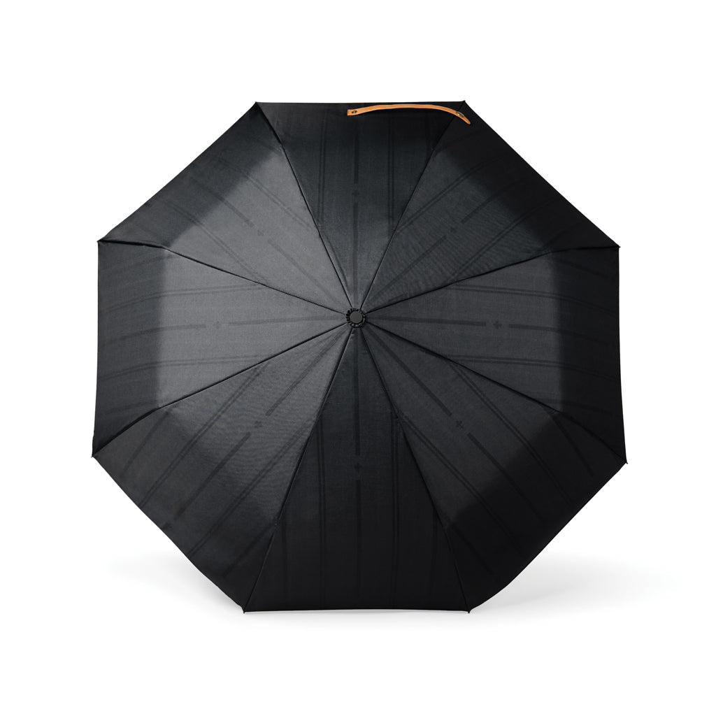 VINGA Bosler AWARE™ recycled pet 21' foldable umbrella - Black