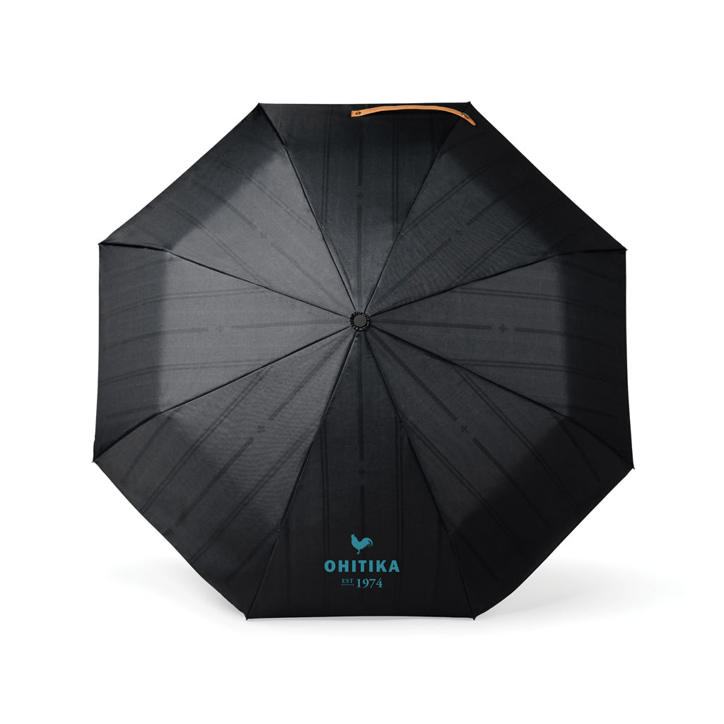 VINGA Bosler AWARE™ recycled pet 21' foldable umbrella - Black
