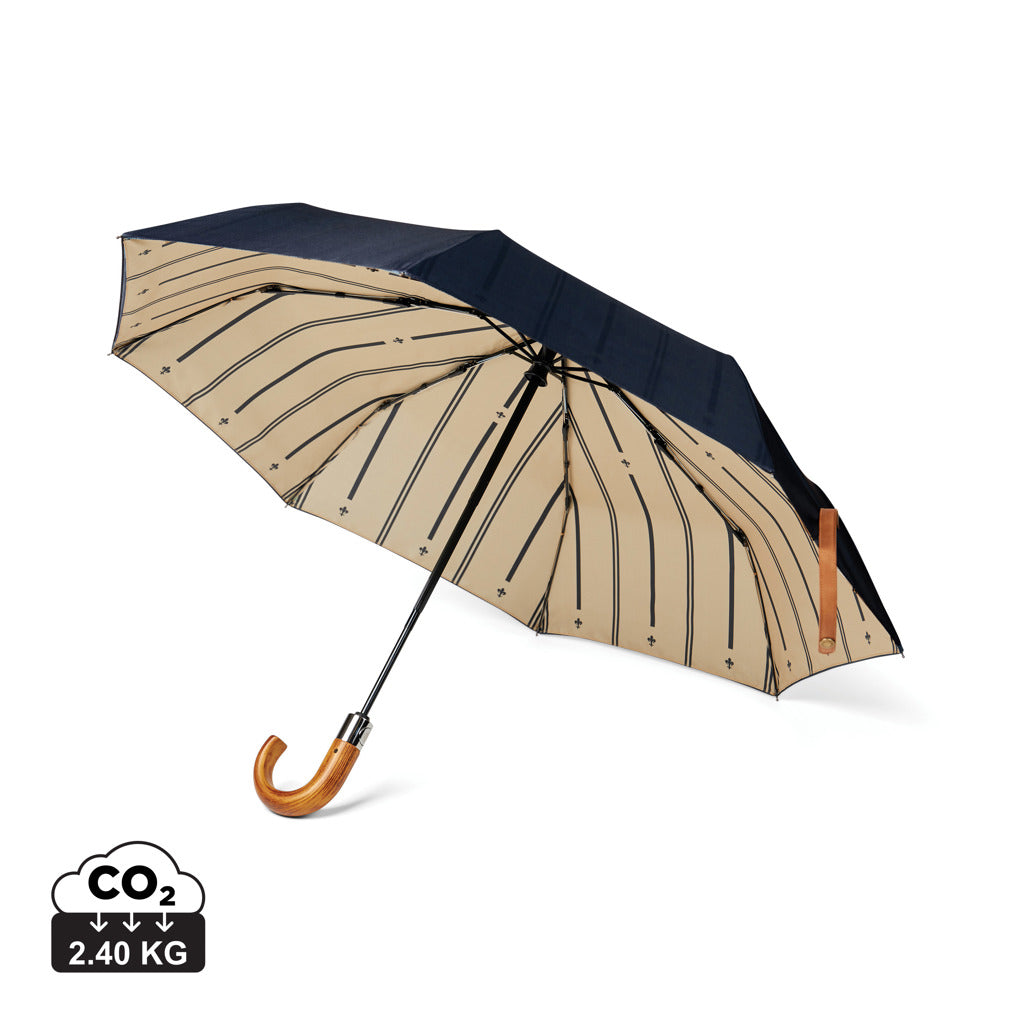 VINGA Bosler AWARE™ recycled pet 21' foldable umbrella - Navy