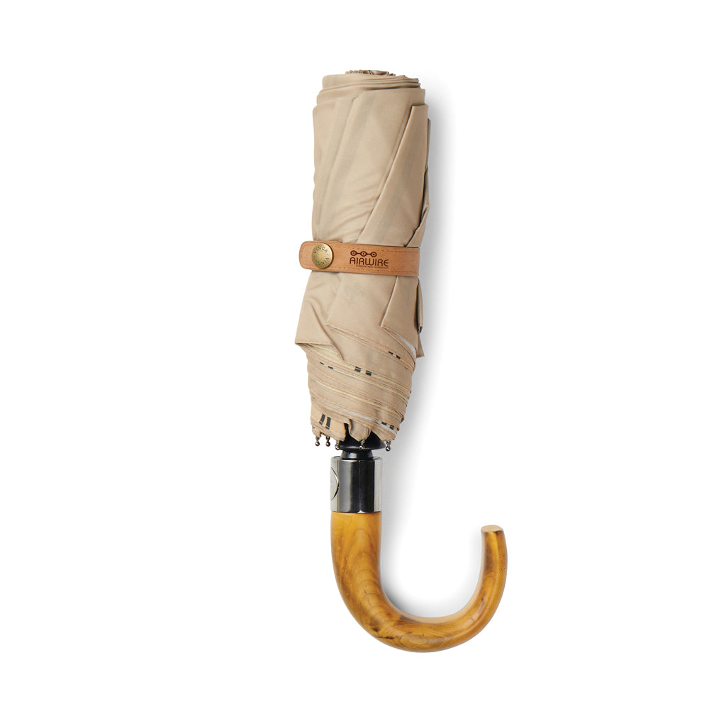 VINGA Bosler AWARE™ recycled pet 21' foldable umbrella - Beige