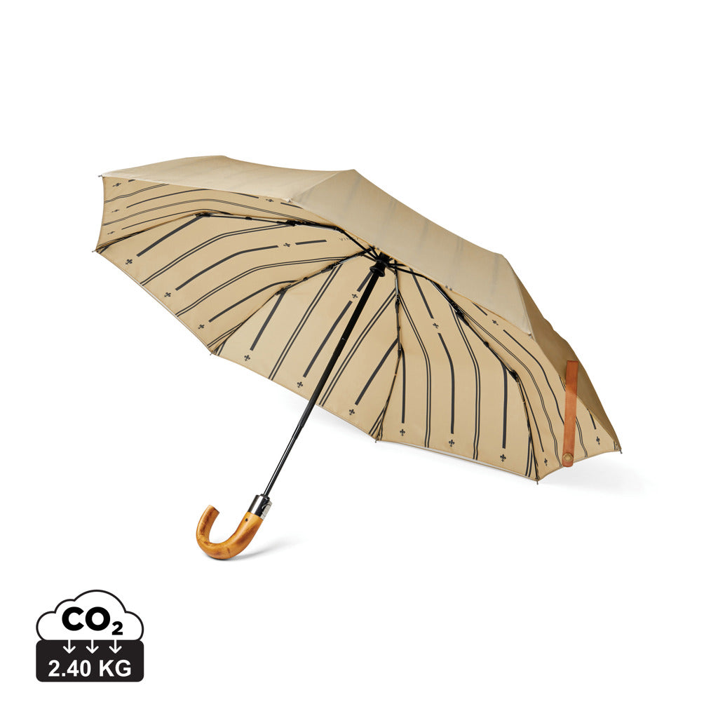 VINGA Bosler AWARE™ recycled pet 21' foldable umbrella - Beige