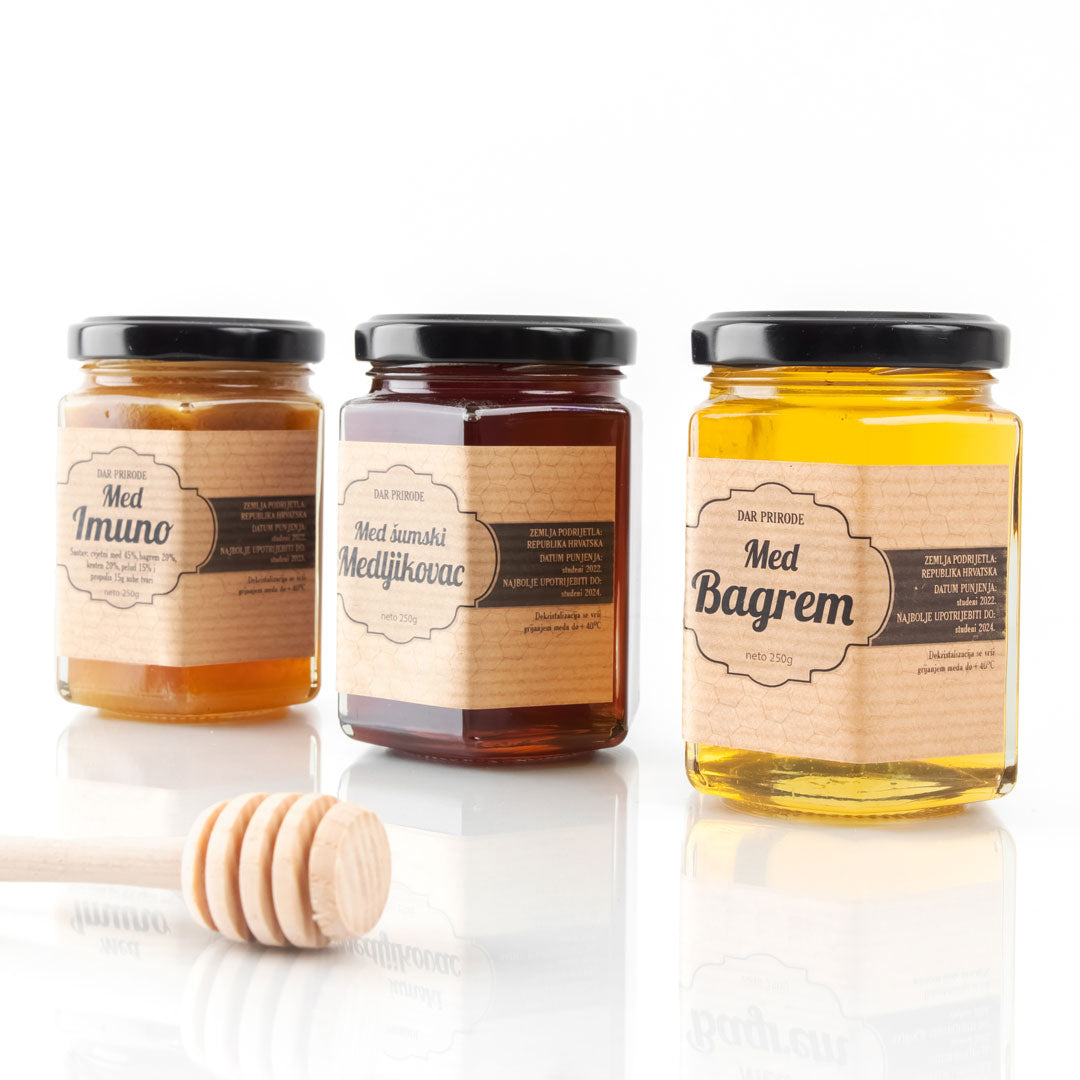 Gift box - 3 types of honey - Indigo