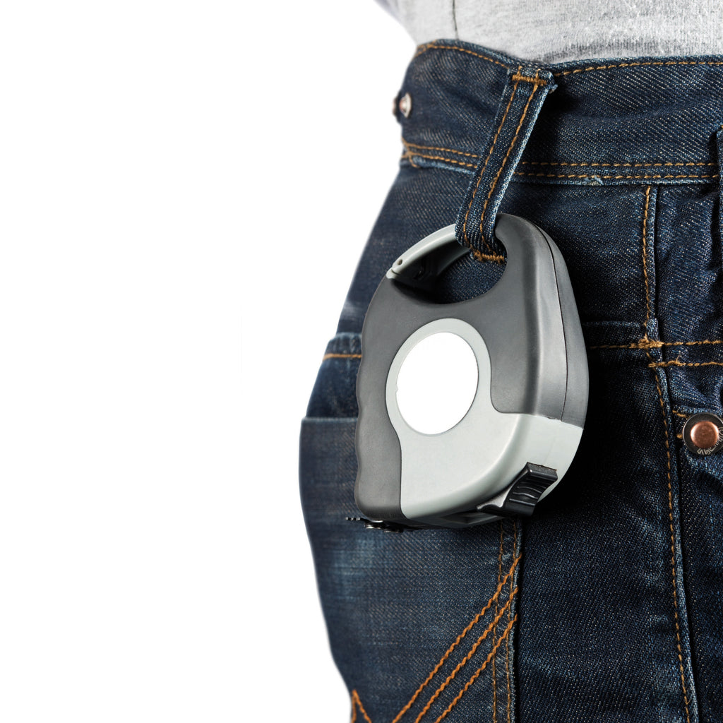 Measuring tape with carabiner - Grey