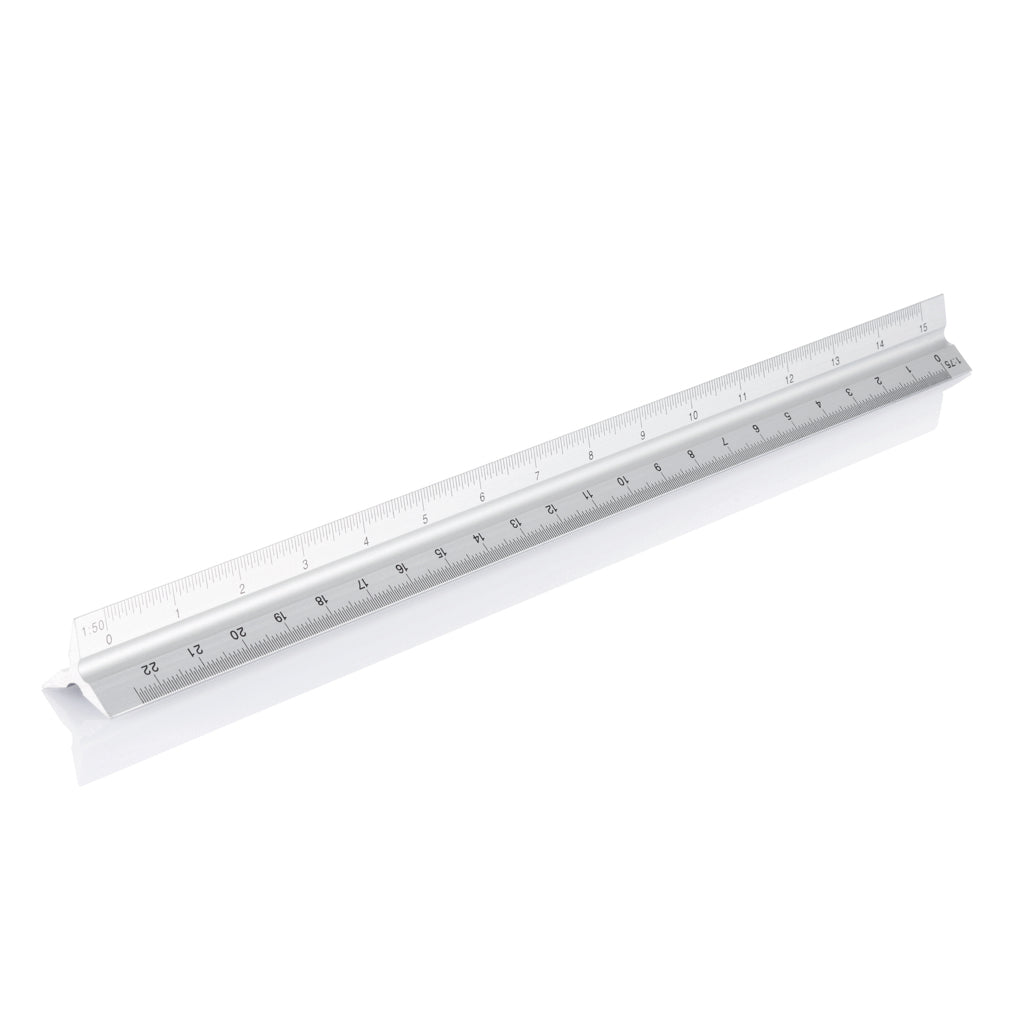 Aluminium triangle rule - 30cm - Silver