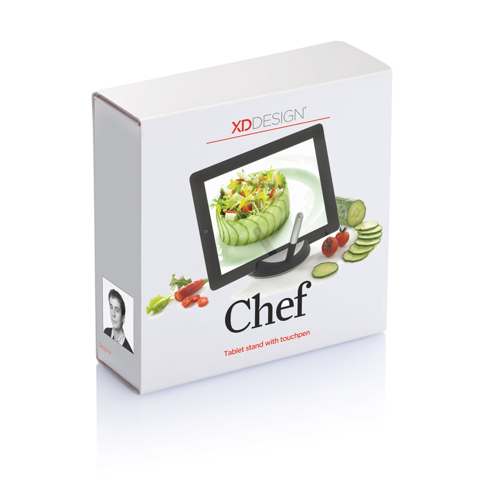 Chef tablet stand with touchpen - Black