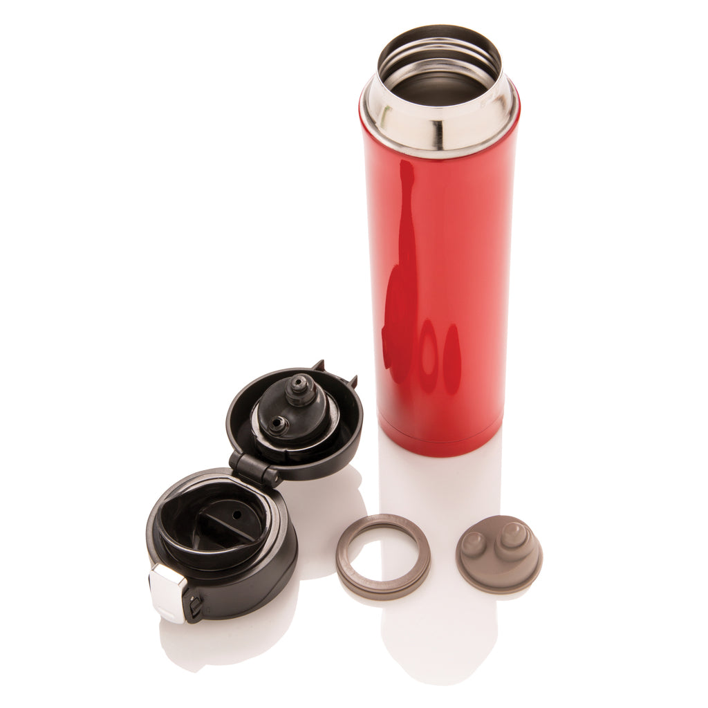 Easy lock vacuum flask - Red