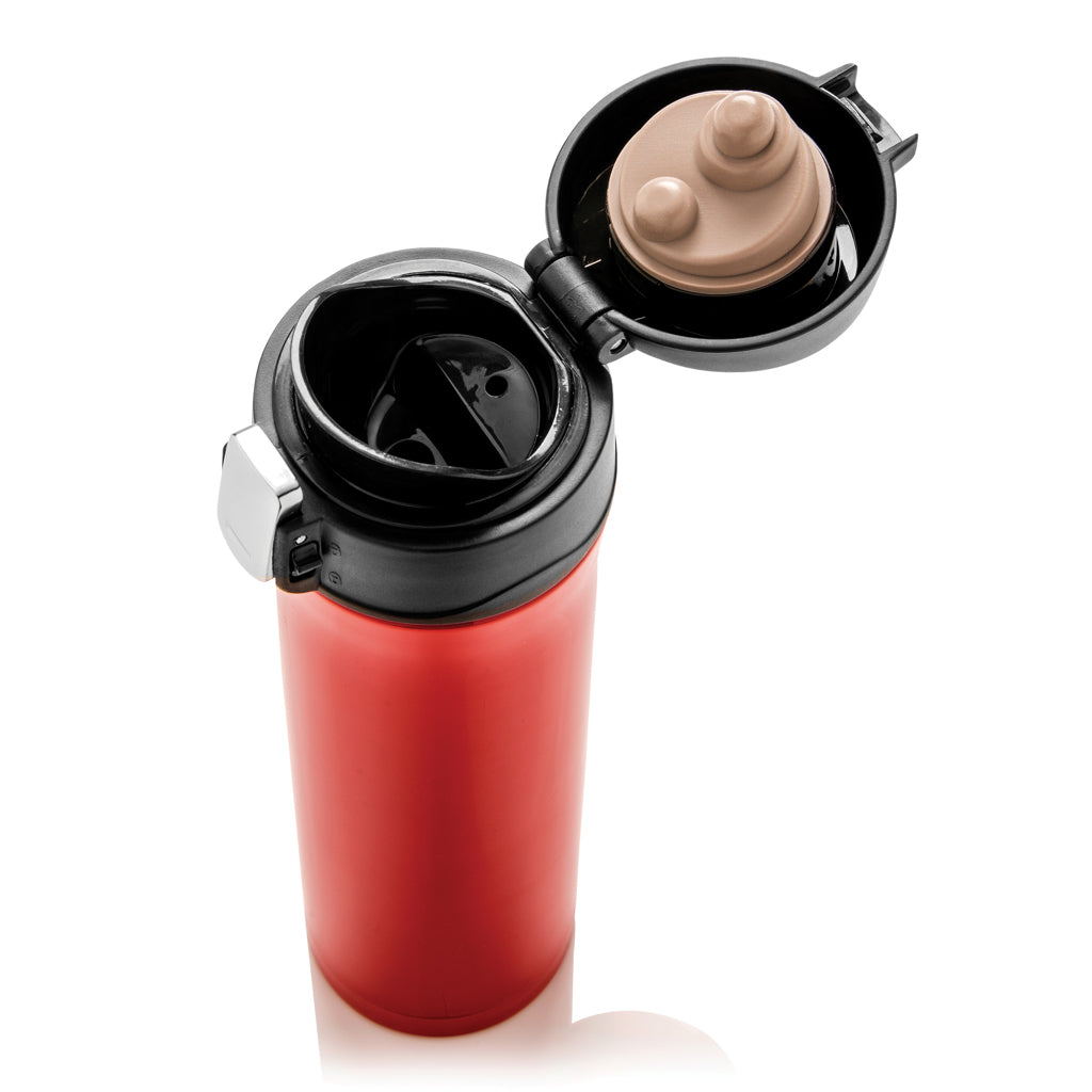 Easy lock vacuum flask - Red