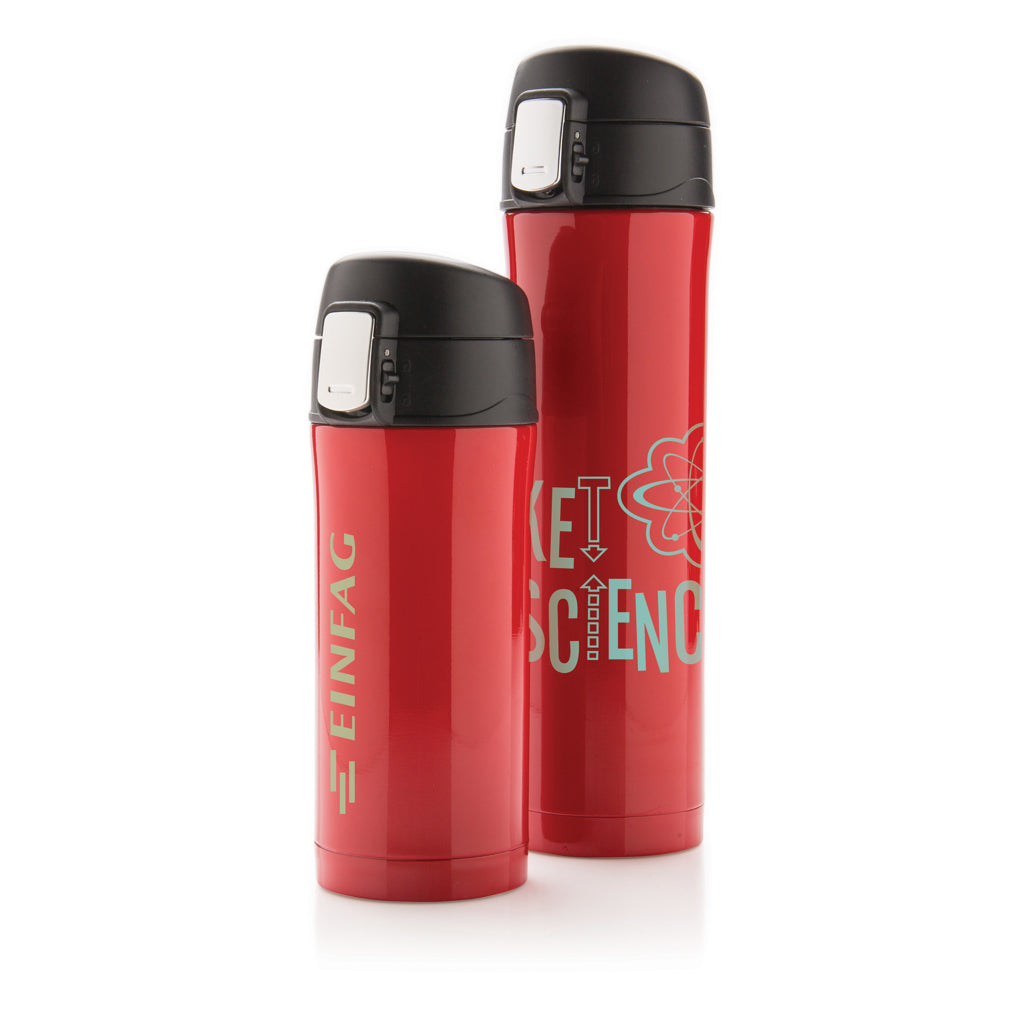 Easy lock vacuum flask - Red