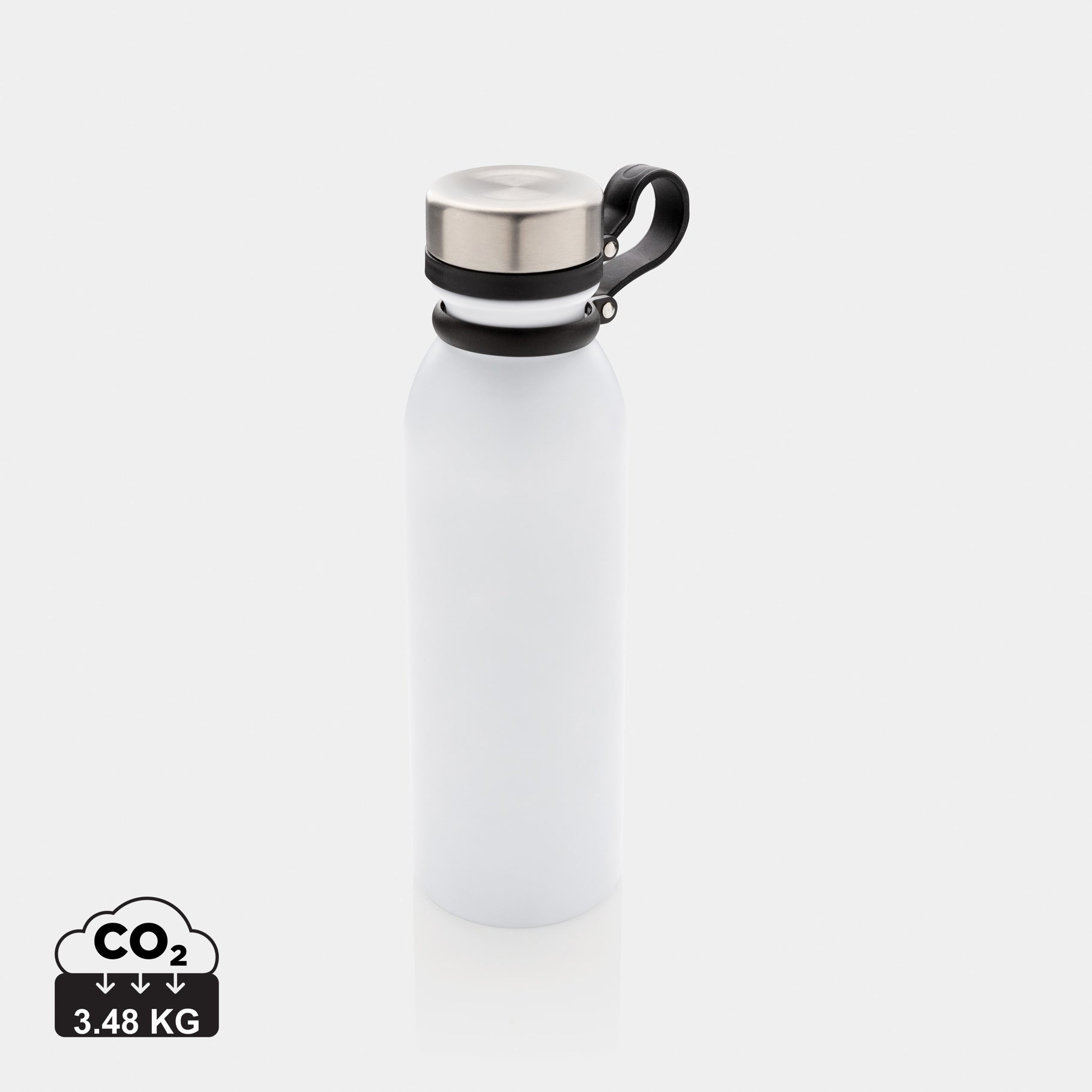 Copper vacuum insulated bottle with carry loop