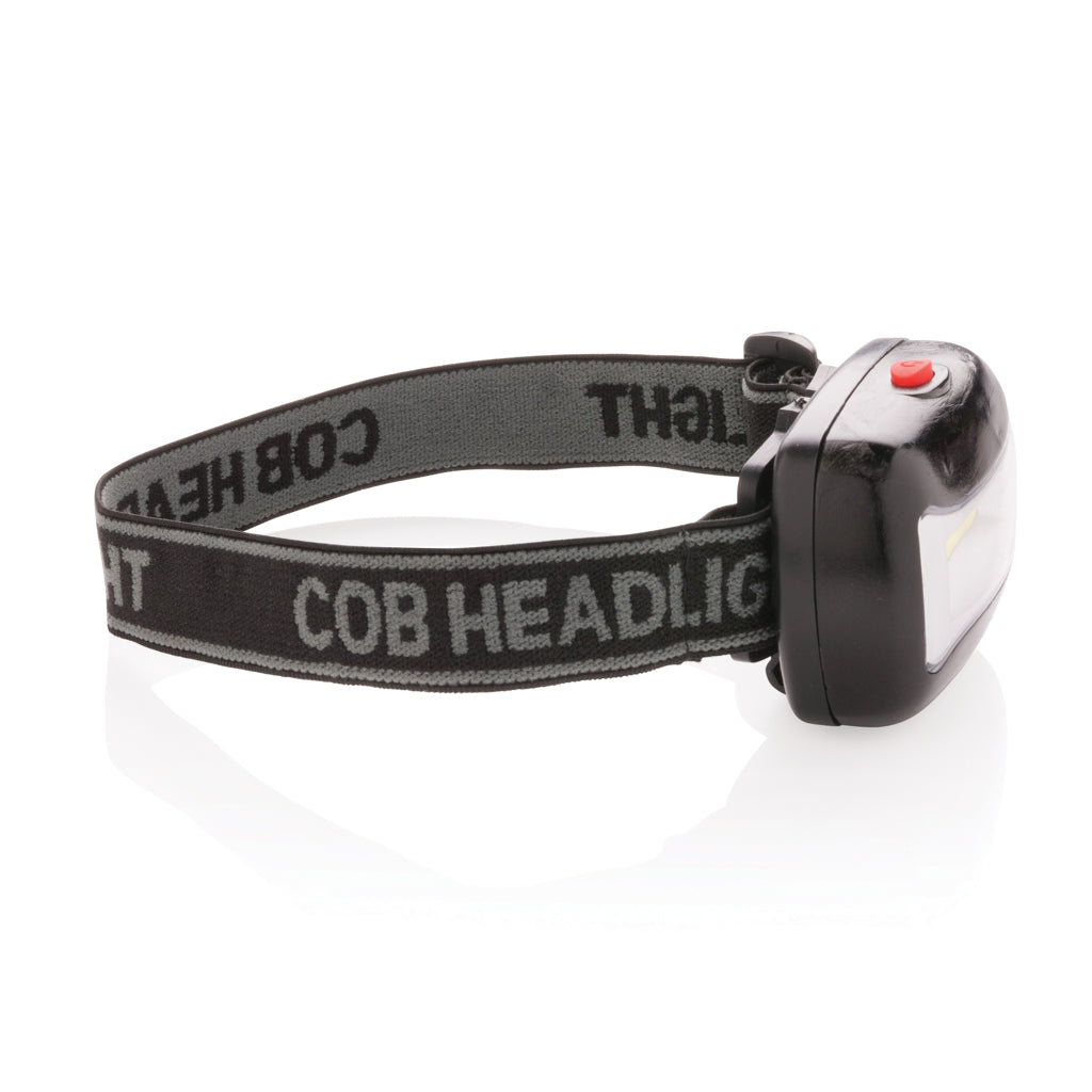 COB head torch - Black