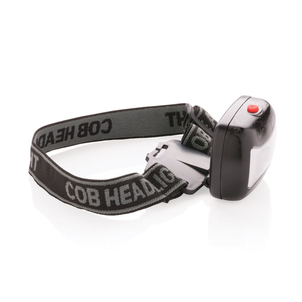 COB head torch - Black