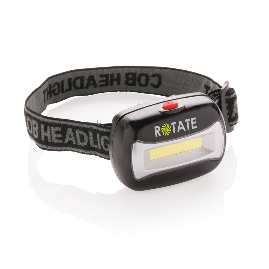 COB head torch - Black