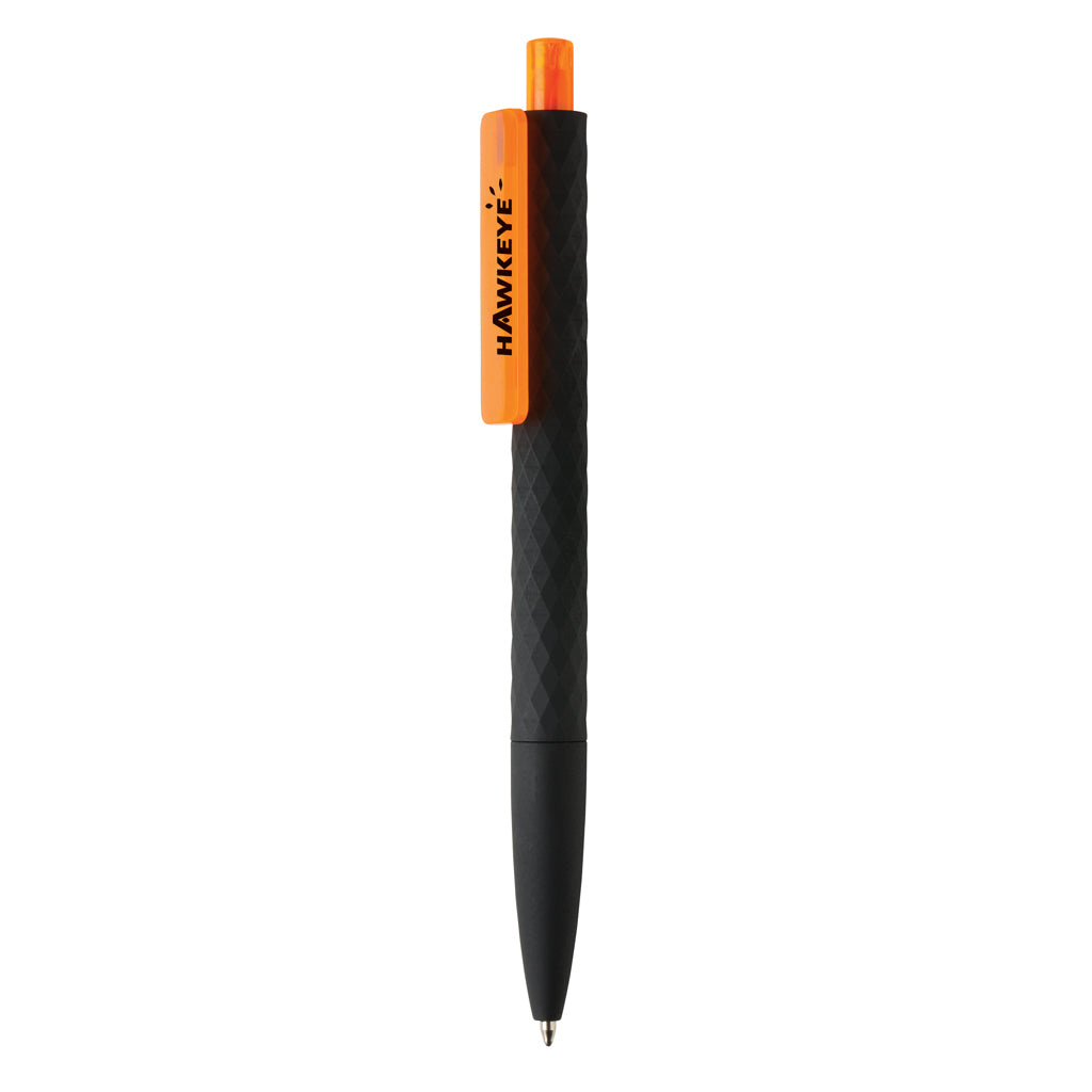 X3 RCS certified R-ABS black smooth touch pen - Orange