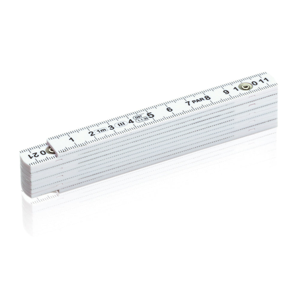 Fibreglass folding rule - White
