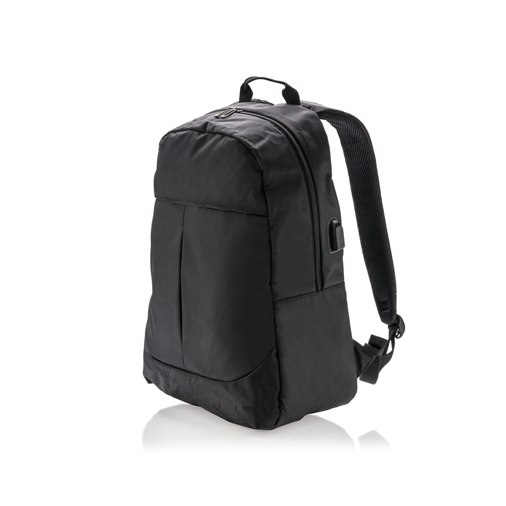 Power USB laptop backpack - Black