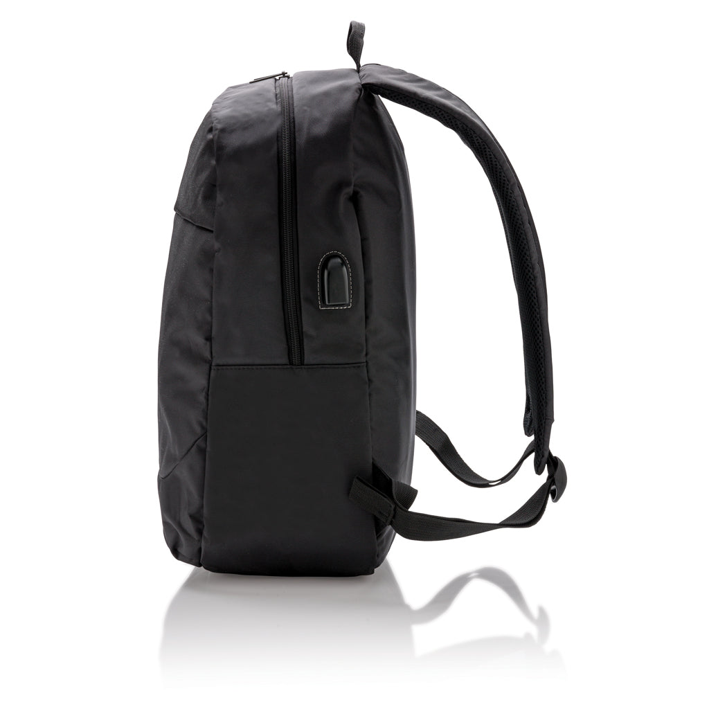 Power USB laptop backpack - Black