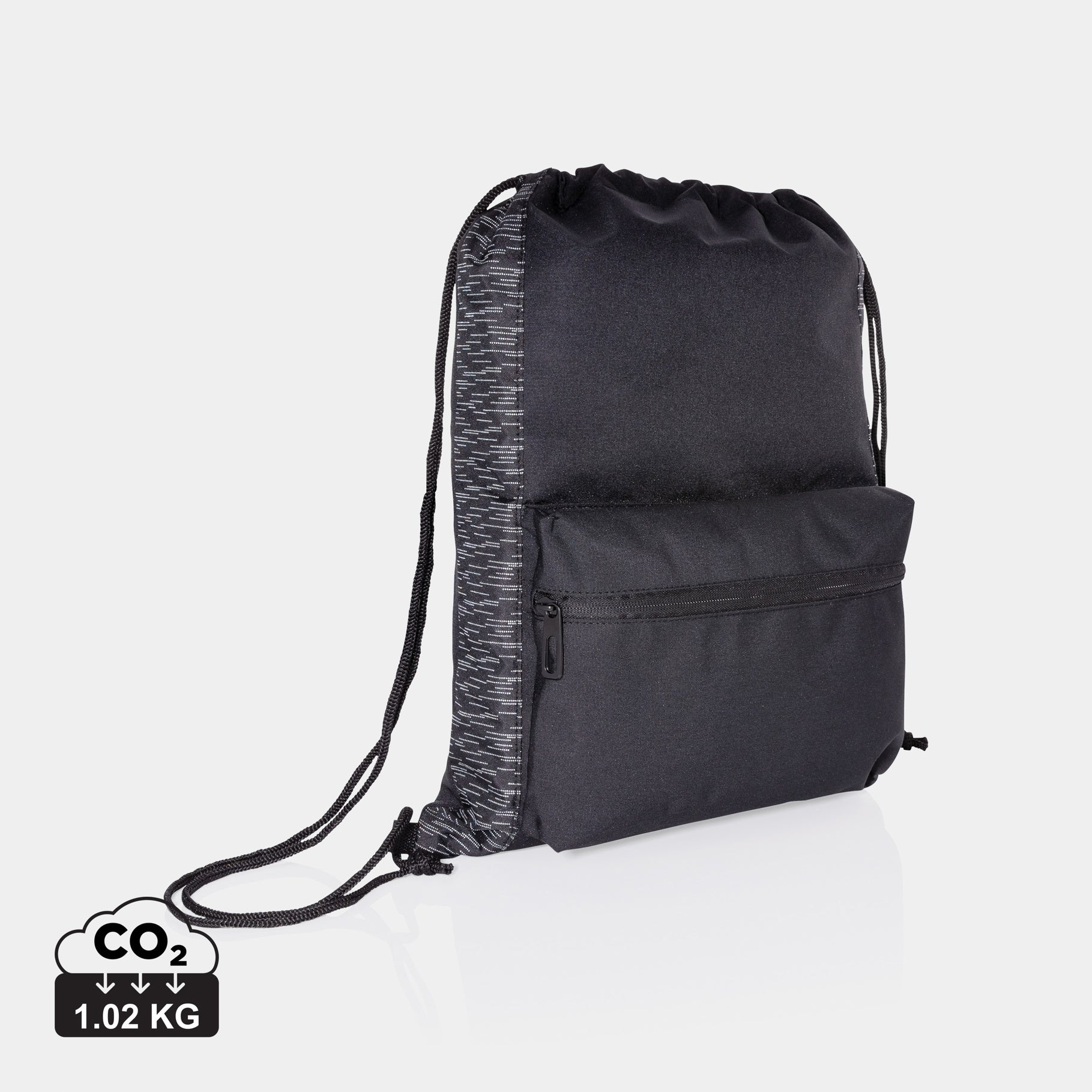 AWARE™ RPET Reflective drawstring backpack