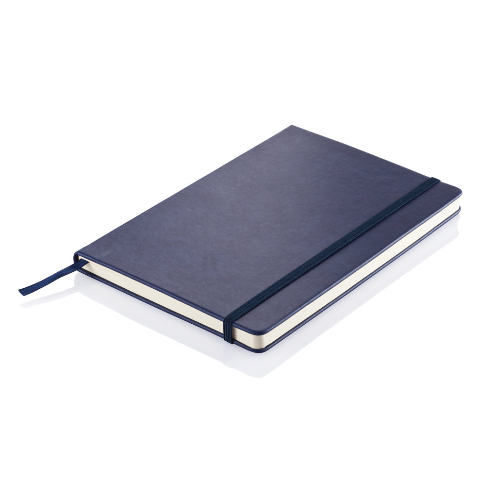 Deluxe hardcover PU A5 notebook - Navy