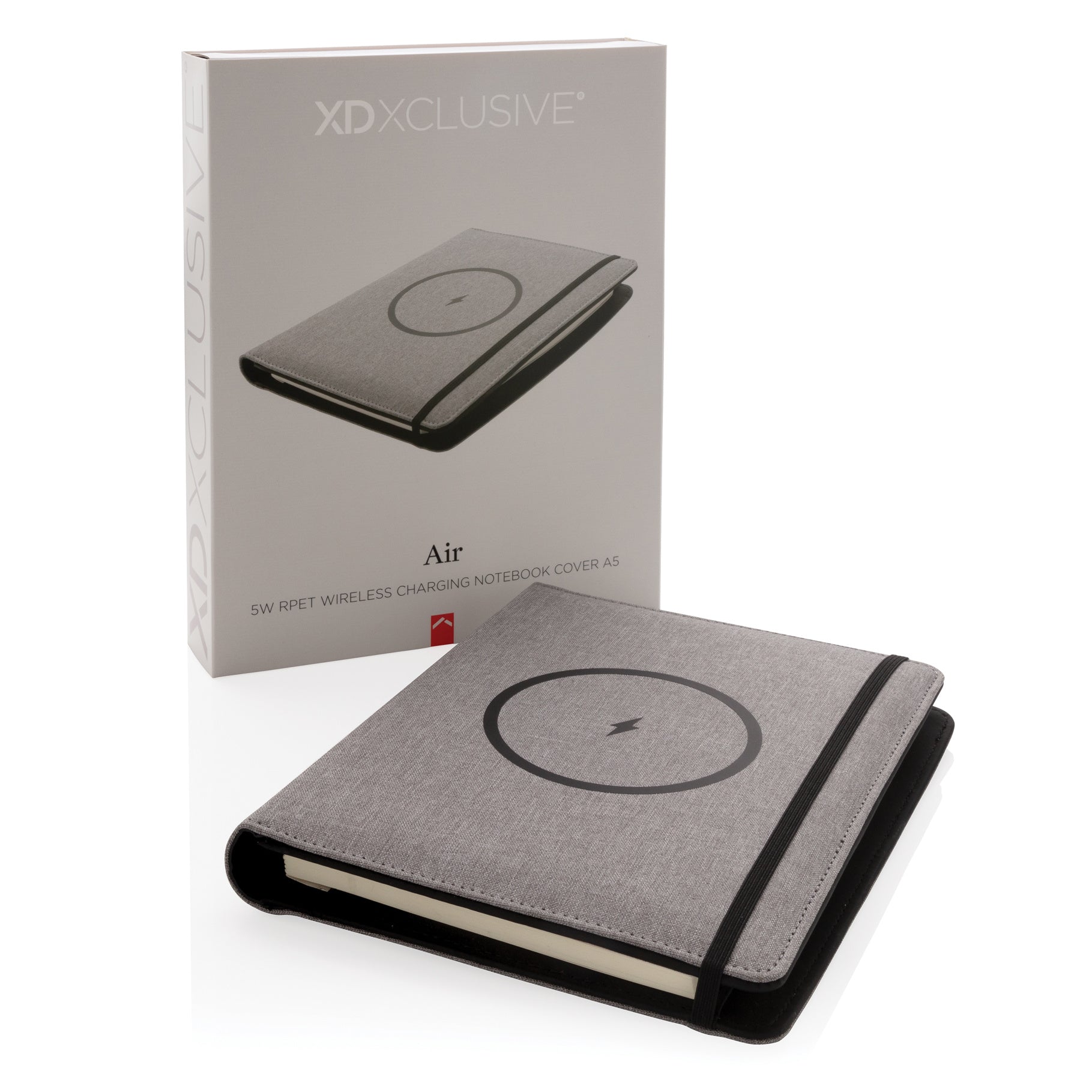 Air 5W wireless charging notebook with 5000mAh powerbank - Indigo