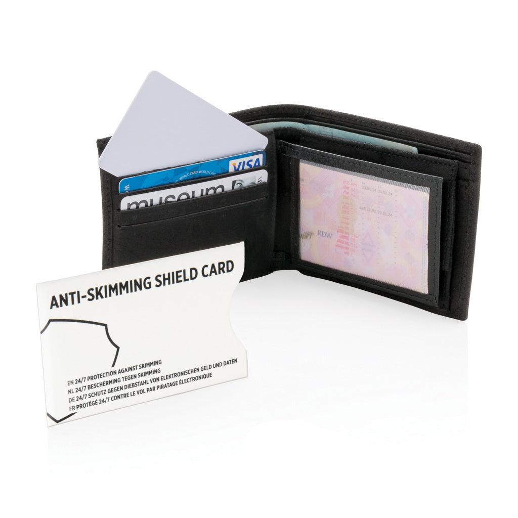 Anti-skimming RFID shield card with active jamming chip - White